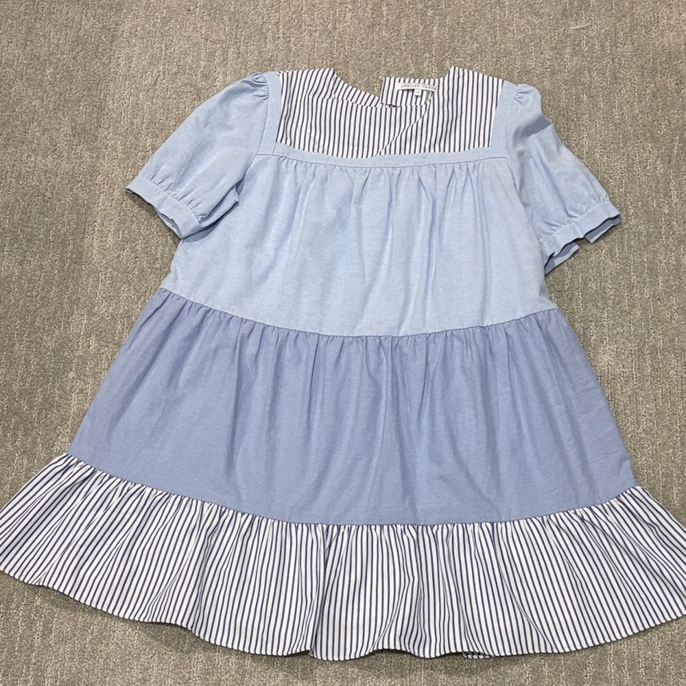 English Factory Quinn tier swing mini in serenity blue